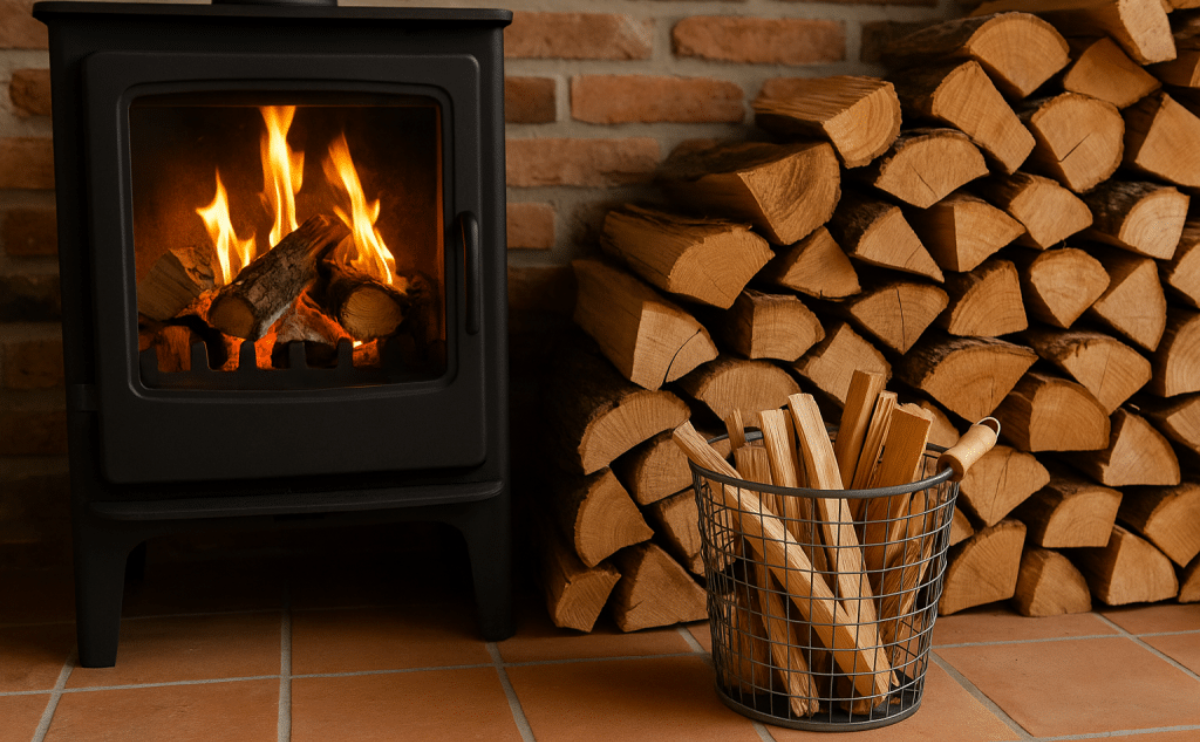 Bois de chauffage sec utilisé dans un poêle à bois