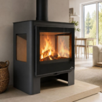 Poêle à bois BRONPI Loreto 3 vitres raccordable 10 kW