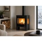Poêle à bois 3 vitres raccordable BRONPI Loreto – 10 kW – Image 8