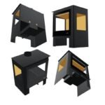 Poêle à bois 3 vitres raccordable BRONPI Loreto – 10 kW – Image 6