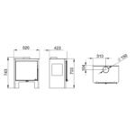 Poêle à bois 3 vitres raccordable BRONPI Loreto – 10 kW – Image 11