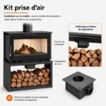 Poêle à bois raccordable avec bûcher FIREMATIC Toronto-S – 12,6 kW – Image 3