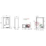 Poêle à granulés extra-plat EXTRAFLAME Luisella 5.0 – 5,1 kW – Image 3